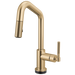 Brizo Litze 64963LF Smarttouch Pull-Down Prep Faucet with Angle Spout - Knurled Handle