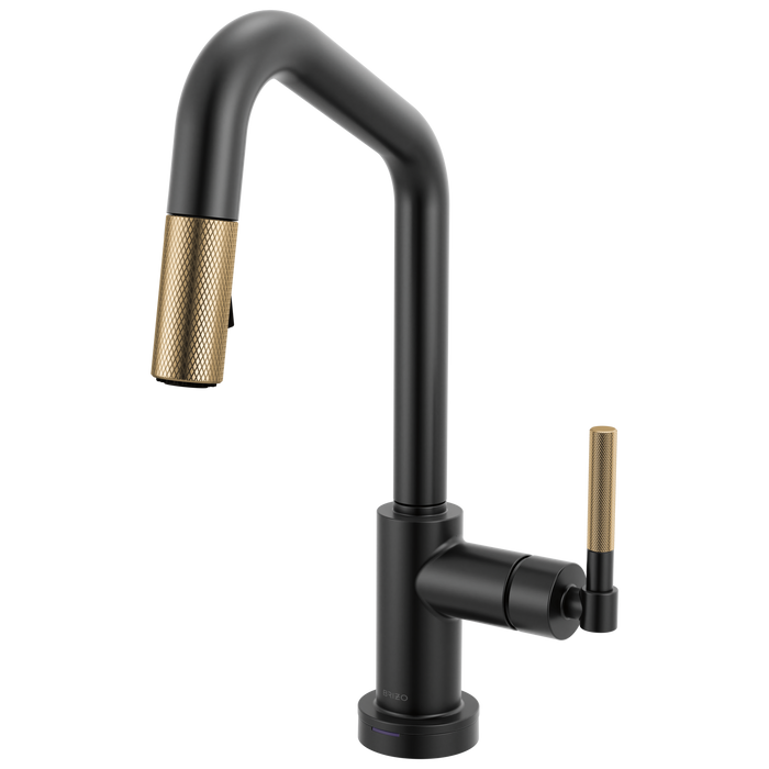 Brizo Litze 64963LF Smarttouch Pull-Down Prep Faucet with Angle Spout - Knurled Handle