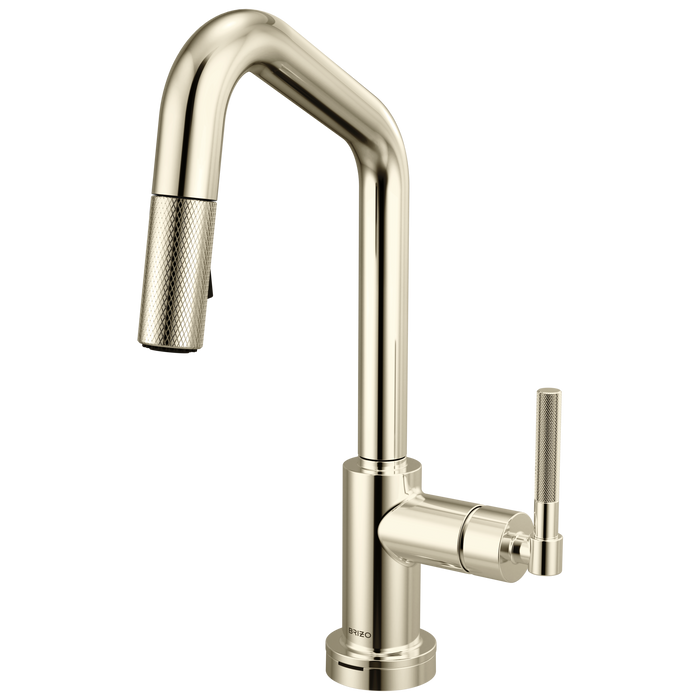 Brizo Litze 64963LF Smarttouch Pull-Down Prep Faucet with Angle Spout - Knurled Handle