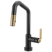 Brizo Litze 64964LF Smarttouch Pull-Down Prep Faucet with Angle Spout - Industrial Handle