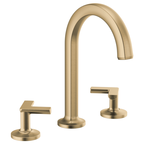Brizo Kintsu: Widespread Lavatory Faucet with Arc Spout - Less Handles 1.5 GPM