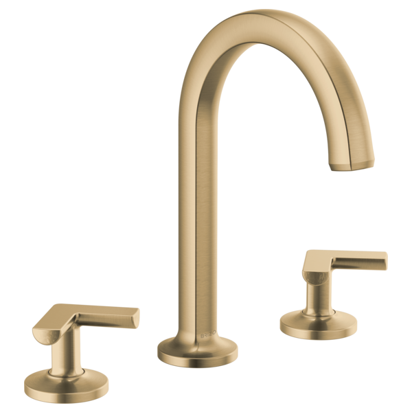 Brizo Kintsu: Widespread Lavatory Faucet with Arc Spout - Less Handles 1.5 GPM