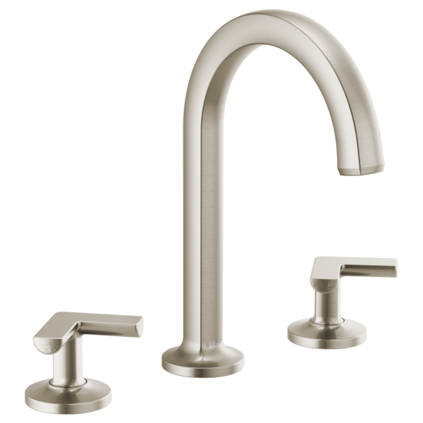 Brizo Kintsu: Widespread Lavatory Faucet with Arc Spout - Less Handles 1.5 GPM
