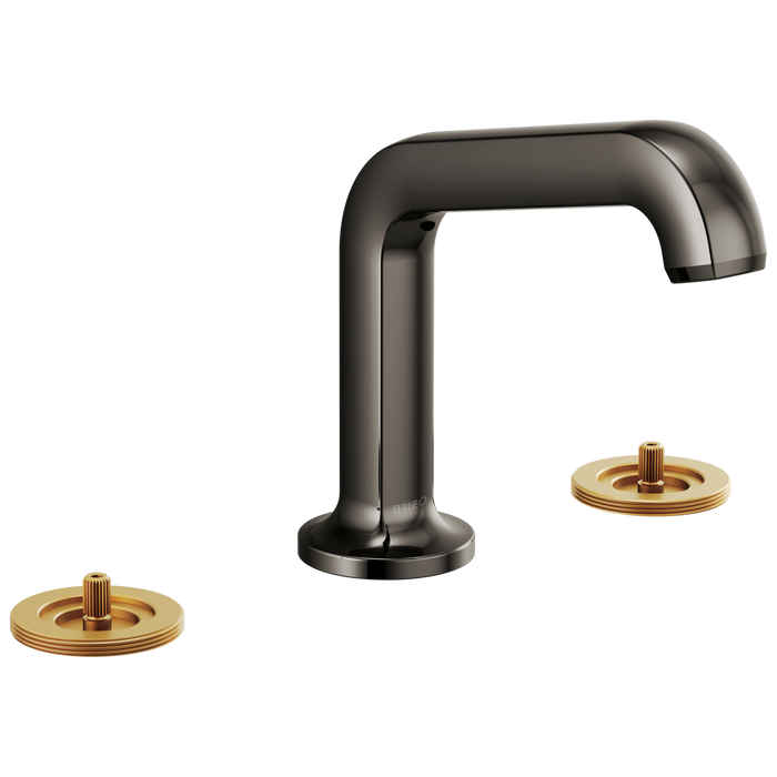 Brizo Kintsu 65307LF Widespread Lavatory Faucet with Angled Spout - Less Handles 1.5 GPM, Brilliance Black Onyx