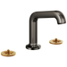 Brizo Kintsu 65307LF Widespread Lavatory Faucet with Angled Spout - Less Handles 1.5 GPM, Brilliance Black Onyx