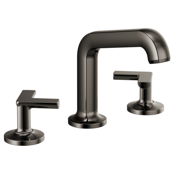 Brizo Kintsu 65307LF Widespread Lavatory Faucet with Angled Spout - Less Handles 1.5 GPM, Brilliance Black Onyx