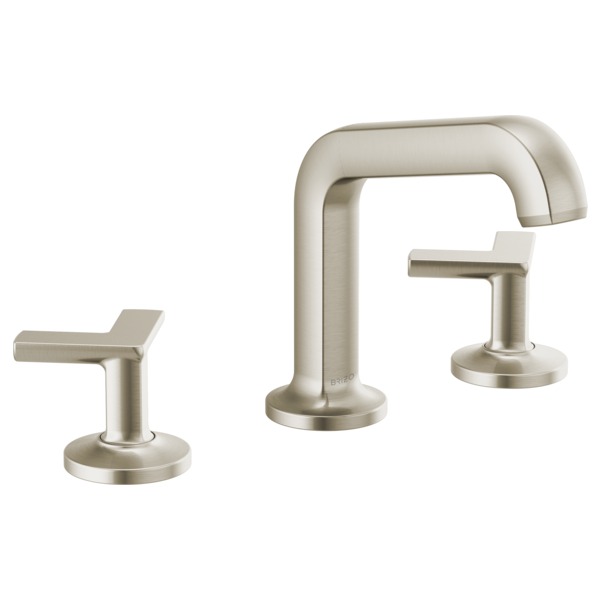 Brizo Kintsu 65307LF Widespread Lavatory Faucet with Angled Spout - Less Handles 1.5 GPM, Luxe Nickel