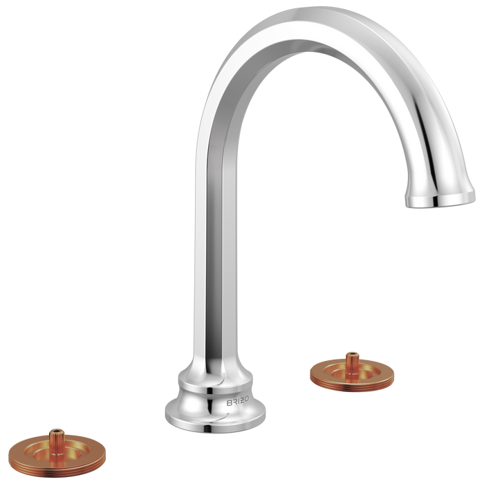 Brizo Beauclere 65365LF Widespread Lavatory Faucet with Arc Spout - Less Handles 1.2 GPM