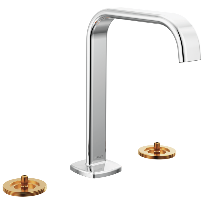 Widespread Lavatory Faucet with Square Spout - Less Handles