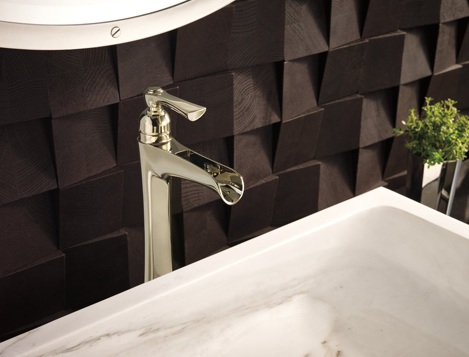 Brizo Rook 65461LF Single-Handle Vessel Lavatory Faucet with Channel Spout 1.5 GPM, Polished Nickel