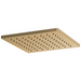 Brizo Essential Shower 81399 12" Linear Square Single-Function Raincan Shower Head - 1.75 GPM, Luxe Gold