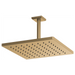 Brizo Essential Shower 81399 12" Linear Square Single-Function Raincan Shower Head - 1.75 GPM, Luxe Gold