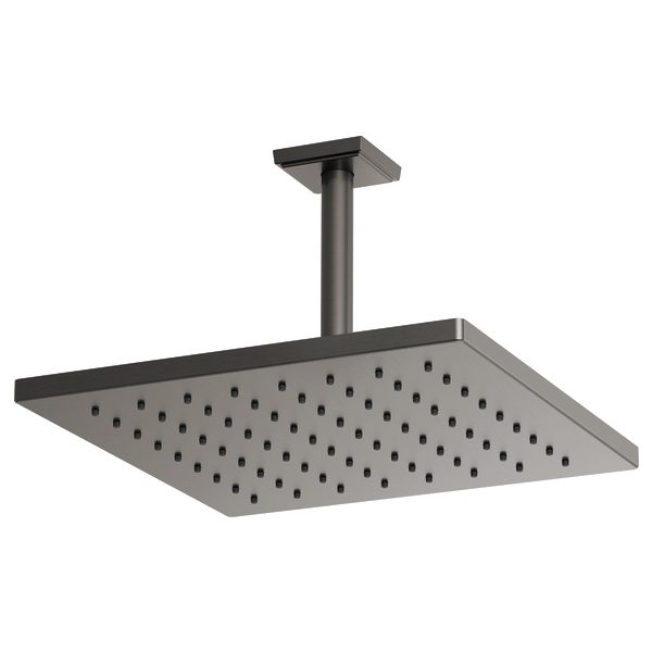 Brizo Essential Shower 81399 12" Linear Square Single-Function Raincan Shower Head - 1.75 GPM, Luxe Steel