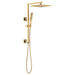 Brizo Essential Shower 81399 12" Linear Square Single-Function Raincan Shower Head - 1.75 GPM, Polished Gold