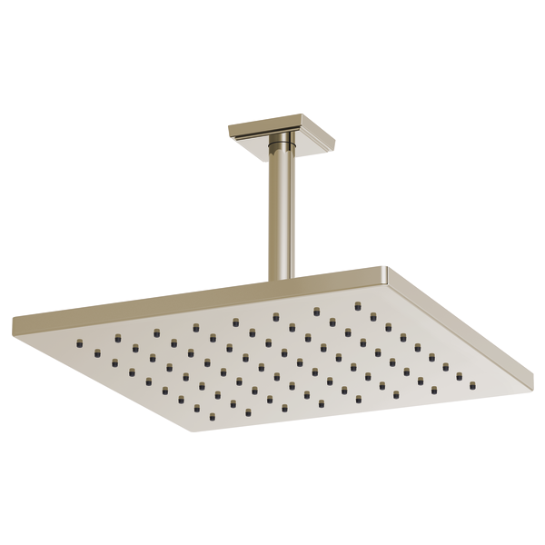 Brizo Essential Shower 81399 12" Linear Square Single-Function Raincan Shower Head - 1.75 GPM, Polished Nickel