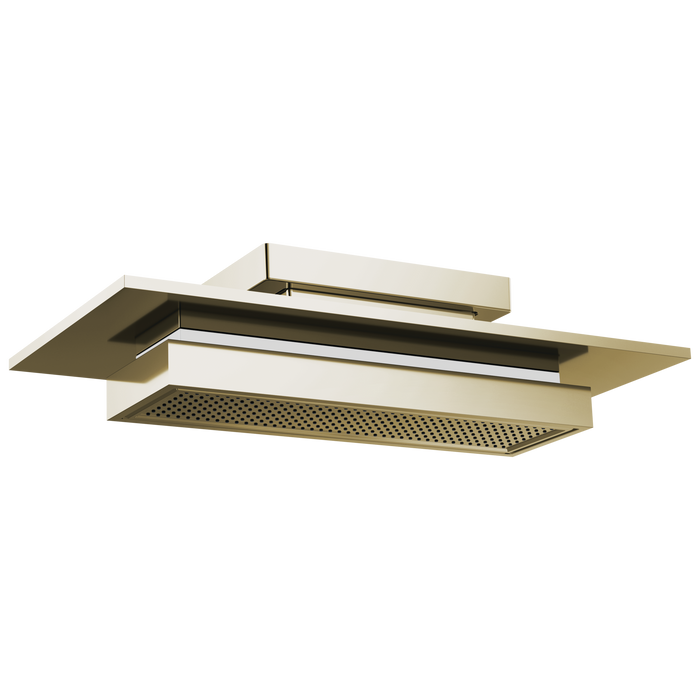 Brizo Frank Lloyd Wright 81422 21” Single-Function Raincan Shower Head with Integrated Lighting - 1.75 GPM, Polished Nickel