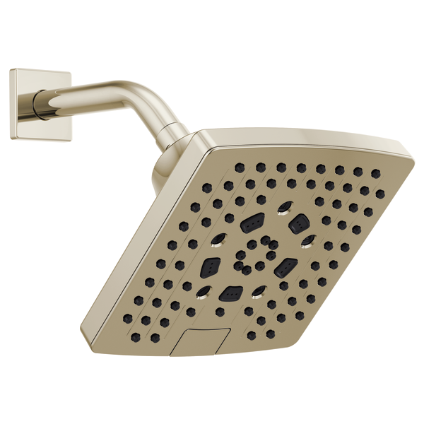Brizo Essential Shower 87406 7” Linear Square H20Kinetic Multi-Function Wall Mount Showerhead, Polished Nickel