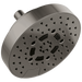 Brizo Essential Shower 87492 7" Linear Round H2Okinetic Multi-Function Wall Mount Shower Head - 1.75 GPM, Brilliance Black Onyx
