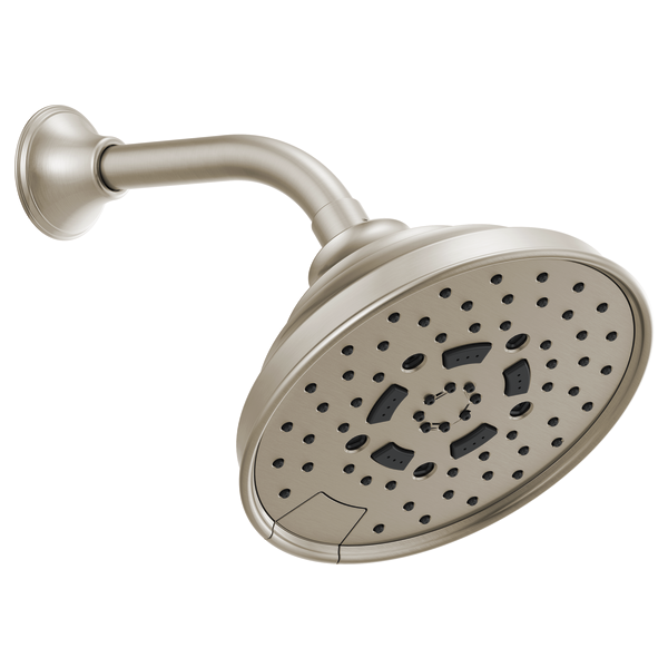 Brizo Universal Showering: 7" Classic Round H2Okinetic Multi-Function Wall Mount Shower Head - 1.75 GPM