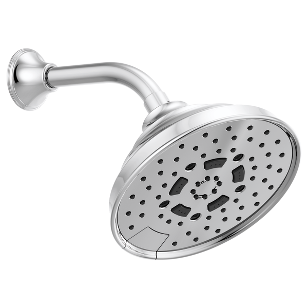 Brizo Universal Showering: 7" Classic Round H2Okinetic Multi-Function Wall Mount Shower Head - 1.75 GPM