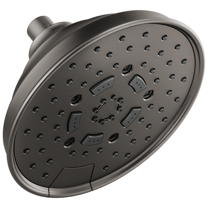 Brizo Essential Shower 87495 7" Classic Round H2Okinetic Multi-Function Wall Mount Shower Head - 1.75 GPM, Luxe Steel