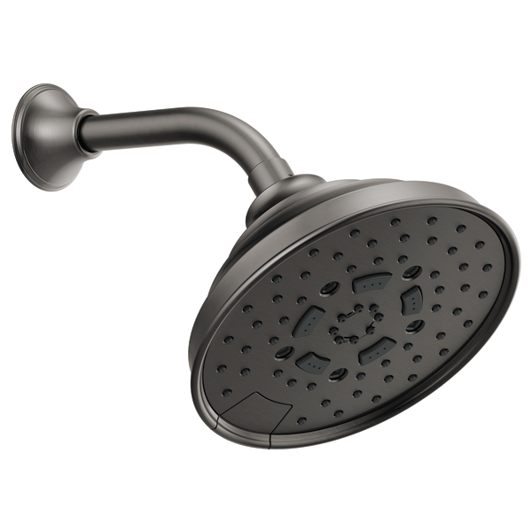 Brizo Essential Shower 87495 7" Classic Round H2Okinetic Multi-Function Wall Mount Shower Head - 1.75 GPM, Luxe Steel
