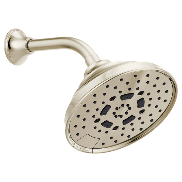 Brizo Universal Showering: 7" Classic Round H2Okinetic Multi-Function Wall Mount Shower Head - 1.75 GPM