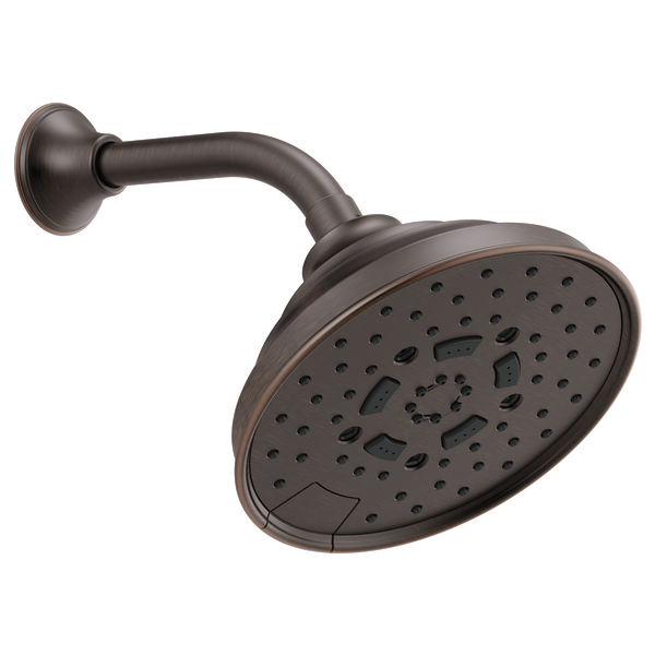 Brizo Essential Shower 87495 7" Classic Round H2Okinetic Multi-Function Wall Mount Shower Head - 1.75 GPM, Venetian Bronze