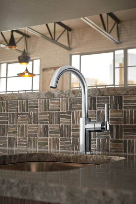 Brizo Litze:61043LF Bar Faucet with Arc Spout and Knurled Handle Kit