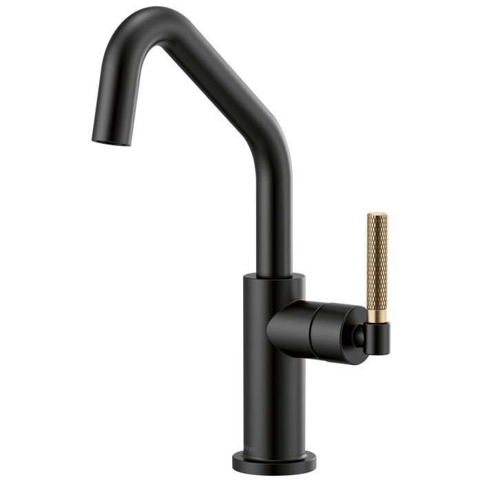 Brizo Litze: Bar Faucet with Angled Spout and Knurled Handle