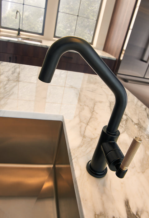 Brizo Litze: Bar Faucet with Angled Spout and Knurled Handle