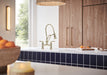 Brizo Rook 62174LF Articulating Bridge Faucet with Finished Hose