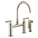 Brizo Litze 62543LF Bridge Faucet with Arc Spout and Knurled Handle