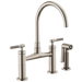 Brizo Litze 62543LF Bridge Faucet with Arc Spout and Knurled Handle