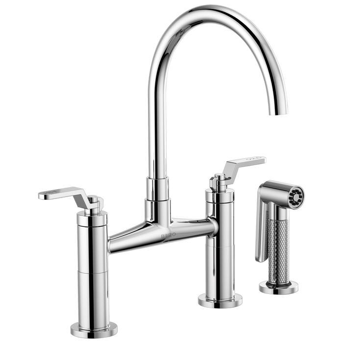 Brizo Litze:62544LF Bridge Faucet with Arc Spout and Industrial Handle