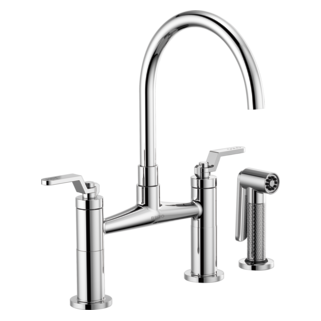 Brizo Litze:62544LF Bridge Faucet with Arc Spout and Industrial Handle