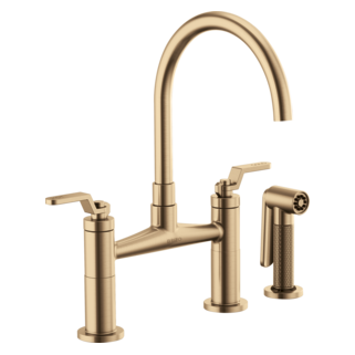 Brizo Litze:62544LF Bridge Faucet with Arc Spout and Industrial Handle