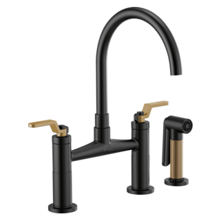 Brizo Litze:62544LF Bridge Faucet with Arc Spout and Industrial Handle