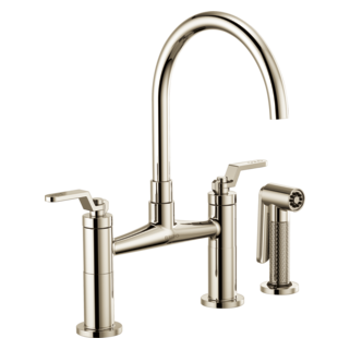 Brizo Litze:62544LF Bridge Faucet with Arc Spout and Industrial Handle