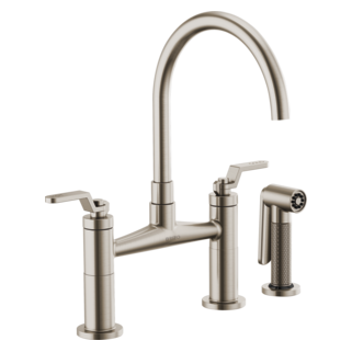 Brizo Litze:62544LF Bridge Faucet with Arc Spout and Industrial Handle