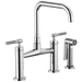 Brizo Litze: Bridge Faucet with Square Spout and Knurled Handle