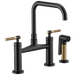 Brizo Litze: Bridge Faucet with Square Spout and Knurled Handle