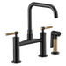 Brizo Litze: Bridge Faucet with Square Spout and Knurled Handle