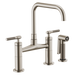 Brizo Litze: Bridge Faucet with Square Spout and Knurled Handle