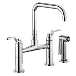 Brizo Litze:62554LF Bridge Faucet with Square Spout and Industrial Handle