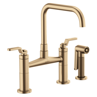 Brizo Litze:62554LF Bridge Faucet with Square Spout and Industrial Handle