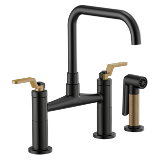 Brizo Litze:62554LF Bridge Faucet with Square Spout and Industrial Handle