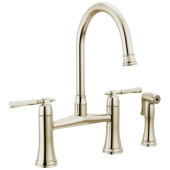 Brizo Tulham 62558LF Bridge Kitchen Faucet with Side Sprayer