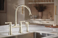 Brizo Tulham 62558LF Bridge Kitchen Faucet with Side Sprayer