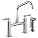 Brizo Litze 62563LF Bridge Faucet with Angled Spout and Knurled Handle